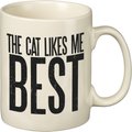 Primitives By Kathy "The Cat Likes Me Best" Mug, 20-oz