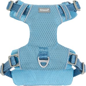 Frisco Outdoor Lightweight Ripstop Nylon Dog Harness, River Blue, S - Girth: 16 - 22-in