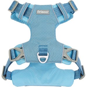 Frisco Outdoor Lightweight Ripstop Nylon Dog Harness, River Blue, L - Girth: 24 - 34-in