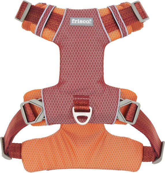 Frisco Outdoor Lightweight Ripstop Nylon Dog Harness, Flamepoint Orange, Extra Large, Neck: 22 to 34-in, Girth: 32 to 44-in slide 1 of 6