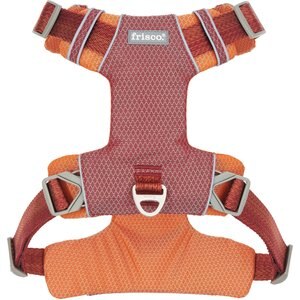 Frisco Outdoor Lightweight Ripstop Nylon Dog Harness, Flamepoint Orange, Extra Large, Neck: 22 to 34-in, Girth: 32 to 44-in