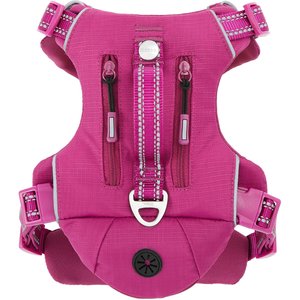 Frisco Outdoor Premium Ripstop Nylon Dog Harness with Pocket, Boysenberry Purple, S - Girth: 16 - 22-in