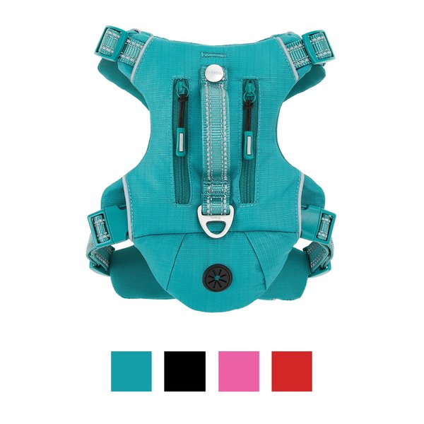 Frisco Outdoor Premium Ripstop Nylon Dog Harness with Pocket, Bayou Teal, Medium, Neck: 15 to 23-in, Girth, 20 to 28-in slide 1 of 6
