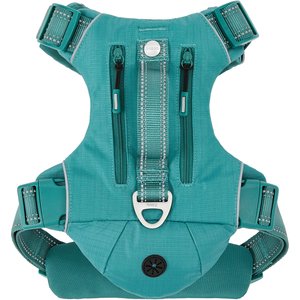 Frisco Outdoor Premium Ripstop Nylon Dog Harness with Pocket, Bayou Teal, L - Girth: 24 - 34-in