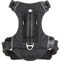 Frisco Outdoor Premium Ripstop Nylon Dog Harness with Pocket, Midnight Black, L - Girth: 24-34-in
