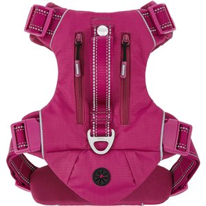 Frisco Outdoor Premium Ripstop Nylon Dog Harness with Pocket, Boysenberry Purple, L - Girth: 24 - 34-in