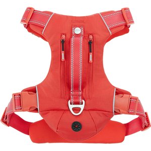 Frisco Outdoor Premium Ripstop Nylon Dog Harness with Pocket, Sunset Orange, Extra Large, Neck: 22 to 34-in, Girth: 32 to 44-in