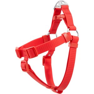 Frisco Outdoor Solid Textured Waterproof Stink Proof PVC Dog Harness, Sunset Orage, Medium, Neck: 16 to 22-in, Girth: 19 to 29-in