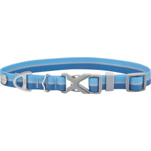 Frisco Outdoor Two Toned Waterproof Stink Proof PVC Dog Collar, River Blue, Medium - Neck: 14-20-in, Width: 3/4-in
