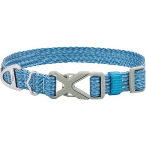 Frisco Outdoor Heathered Nylon Collar, River Blue, SM - Neck: 10-14-in, Width: 5/8-in