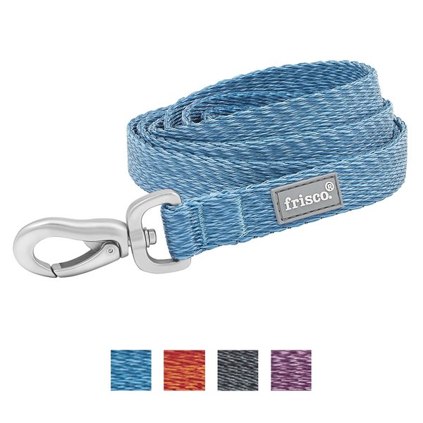 Frisco Outdoor Heathered Nylon Dog Leash, River Blue, Small - Length: 6-ft, Width: 5/8-in slide 1 of 6