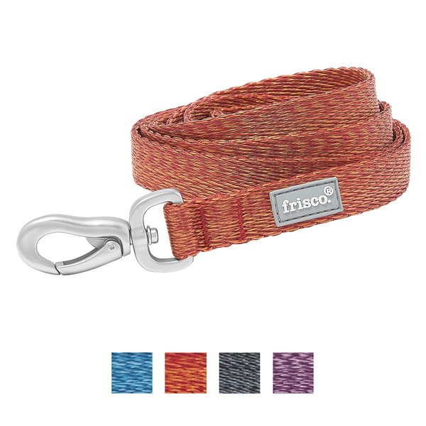 Frisco Outdoor Heathered Nylon Dog Leash, Flamepoint Orange, Small - Length: 6-ft, Width: 5/8-in slide 1 of 6