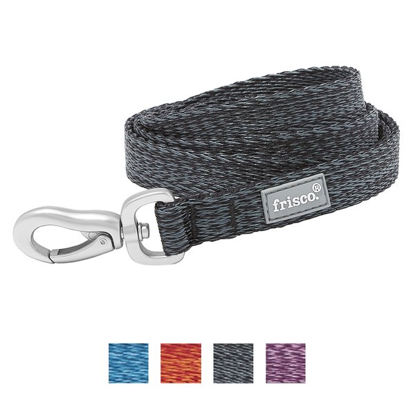 Frisco Outdoor Heathered Nylon Dog Leash, Midnight Black, MD - Length: 6-ft, Width: 3/4-in slide 1 of 6