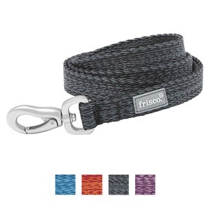 Frisco Outdoor Heathered Nylon Dog Leash, Midnight Black, MD - Length: 6-ft, Width: 3/4-in