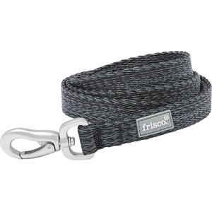 Frisco Outdoor Heathered Nylon Leash, Gray, LG - Length: 6-ft, Width: 1-in