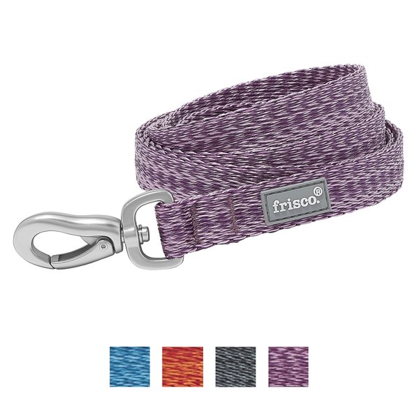 Frisco Outdoor Heathered Nylon Dog Leash, Shadow Purple, Small - Length: 6-ft, Width: 5/8-in slide 1 of 6
