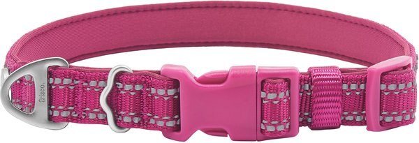 Frisco Outdoor Nylon Reflective Comfort Padded Dog Collar, Boysenberry Purple, Extra Small, Neck: 8-12-in, Width: 5/8th -in slide 1 of 7