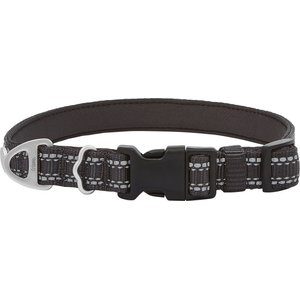 FRISCO Outdoor Nylon Reflective Comfort Padded Dog Collar, Black, LG ...