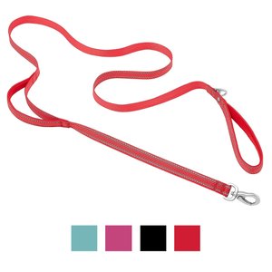 Frisco Outdoor Nylon Reflective Comfort Padded Dog Leash, Sunset Orange, Medium - Length: 6-ft, Width: 3/4-in   