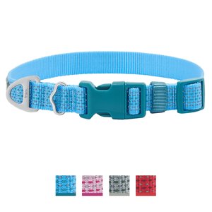 Frisco Outdoor Frisco Outdoor Ultra Reflective Nylon Dog Collar, River Blue, Small - Neck: 10-14-in, Width: 5/8-in