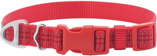 Frisco Outdoor Ultra Reflective Nylon Dog Collar, Mars Red, LG, Neck: 18 - 26-in, Width: 1-in slide 1 of 7