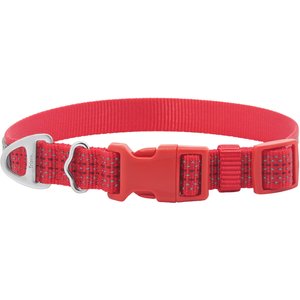 Frisco Outdoor Ultra Reflective Nylon Dog Collar, Mars Red, LG, Neck: 18 - 26-in, Width: 1-in
