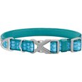 Frisco Outdoor Comfort Print Nylon Padded Dog Collar, River Blue, Small - Neck: 10-14-in, Width: 5/8-in