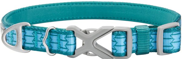 Frisco Outdoor Comfort Print Nylon Padded Dog Collar, River Blue, Large, Neck: 18 -26-in, Width: 1-in slide 1 of 6