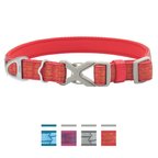 Frisco Outdoor Comfort Print Nylon Padded Dog Collar, Flamepoint Orange, Small - Neck: 10-14-in, Width: 5/8-in
