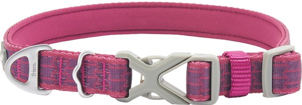 Frisco Outdoor Comfort Print Nylon Padded Dog Collar, Boysenberry Purple, Large, Neck: 18 -26-in, Width: 1-in slide 1 of 6