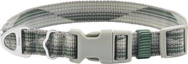 Frisco Outdoor Woven Jacquard Nylon Dog Collar, Forest Green, Large, Neck: 18 -26-in, Width: 1-in slide 1 of 7