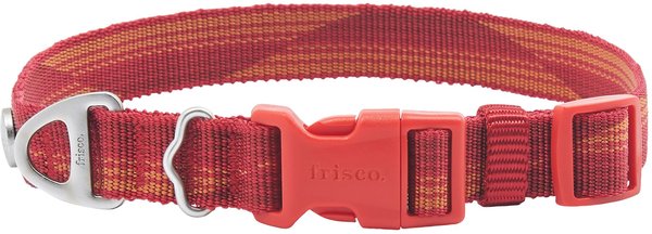 Frisco Outdoor Woven Jacquard Nylon Dog Collar, Mars Red, XS: Neck: 8-12-in, W: 5/8th -in slide 1 of 7