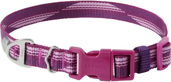 Frisco Outdoor Woven Jacquard Nylon Dog Collar, Boysenberry Purple, Small - Neck: 10-14-in, Width: 5/8-in slide 1 of 6