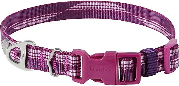 Frisco Outdoor Woven Jacquard Nylon Dog Collar, Boysenberry Purple, LG, Neck: 18 - 26-in, Width: 1-in slide 1 of 7