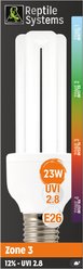 Reptile Systems Compact UVB Pro Desert Reptile Basking Lamp, 23-watt