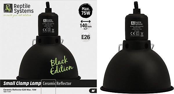Reptile Systems Ceramic Reptile Clamp Lamp, Black, 75W slide 1 of 3