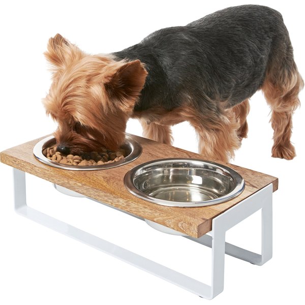 PAWFECT PETS Adjustable Height Elevated Raised Dog Bowl Stand with