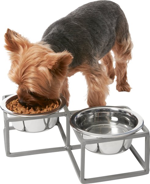 pampering Safety Dog Bowls Dog Bowls for Dog Cat Animal Pet Feeding Dinner Water,Including 2 Set Stainless Steel Bowls,1 No Spill Non-Skid Silicone Mat. 