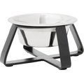 Frisco Black Iron Holder Non-Skid Stainless Steel Dog & Cat Bowl, 2-Cup