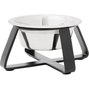 WeatherTech Double High Pet Feeding System - Elevated Dog/Cat Bowls - 14  inch High Dark Grey (DHC9614DGDG)