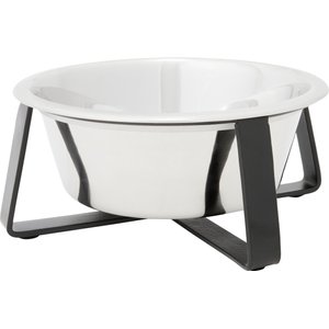 Frisco Black Iron Non-skid Stainless Steel Dog & Cat Bowl, 8 Cup