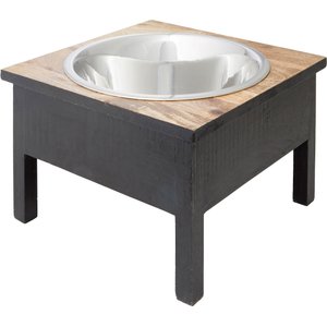 Frisco Farm House Non-Skid Elevated Dog Bowl, Black, 20-cup