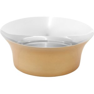 Frisco Flare Dog & Cat Bowl, Gold, Medium: 4 cup, 1 count