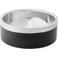 Frisco Two-Toned Insulated Non-Skid Stainless Steel Dog & Cat Bowl, Black, 4-Cup