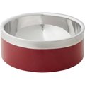 Frisco Two-Toned Double Wall Insulated Dog & Cat Bowl, Maroon, 4 Cup, 1 count