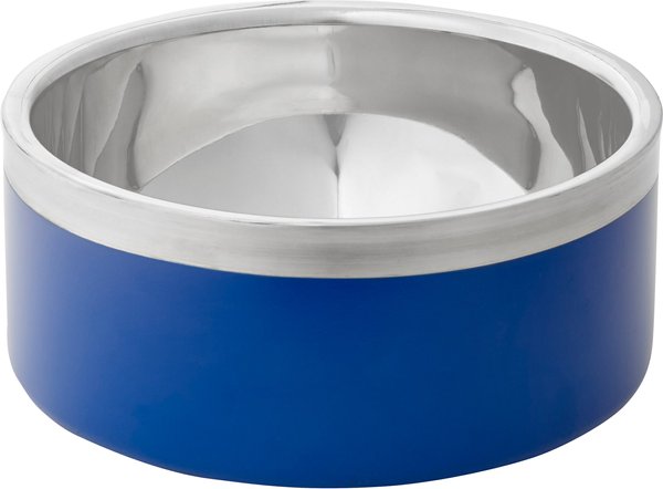Frisco Insulated Two-Toned Non-Skid Stainless Steel Dog & Cat Bowl, Blue, 6 Cup slide 1 of 8