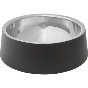 Frisco Insulated Non-Skid Stainless Steel Dog & Cat Bowl, Black, 4-Cup