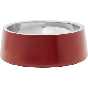 Frisco Insulated Non-Skid Stainless Steel Dog & Cat Bowl, Maroon, 4-Cup
