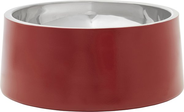 Frisco Insulated Non-Skid Stainless Steel Dog & Cat Bowl, Maroon, 6-Cup slide 1 of 8