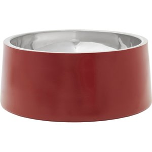 Frisco Insulated Non-Skid Stainless Steel Dog & Cat Bowl, Maroon, 6 Cup